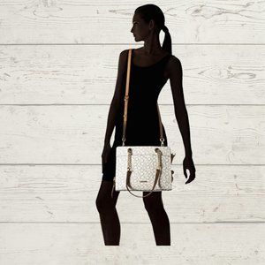 Calvin Klein Hayden Monogram Organizational Chain Satchel